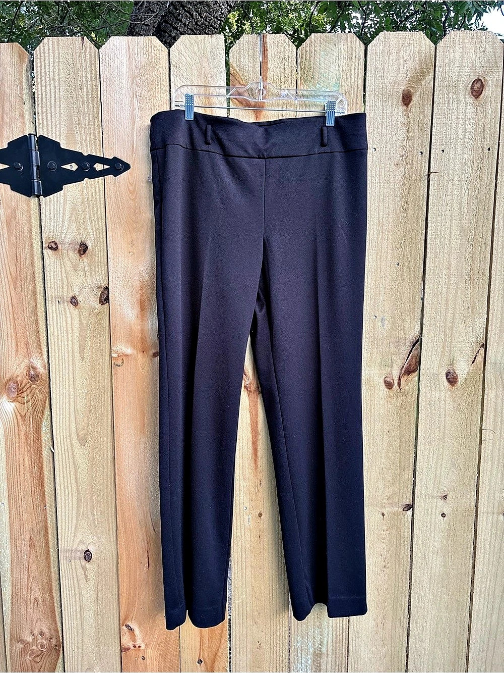 Kasper smooth front Black Front Crease dress slacks pants work core